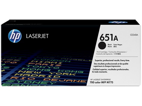 HP CE340A 651A BLACK TONER CARTRIDGE