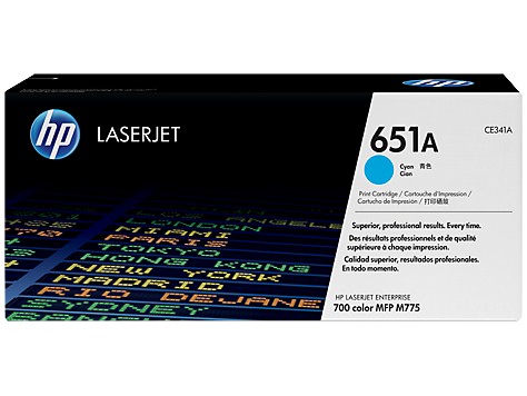 HP CE341A 651A CYAN TONER CARTRIDGE