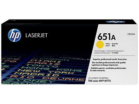 HP CE342A 651A YELLOW TONER CARTRIDGE