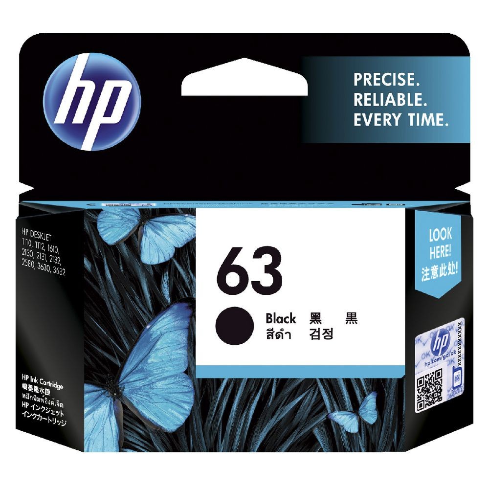 HP F6U62AA BLACK 63 INK CARTRIDGE