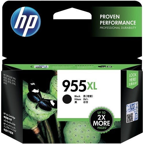 HP L0S72AA 955XL BLACK INK CARTRIDGE.