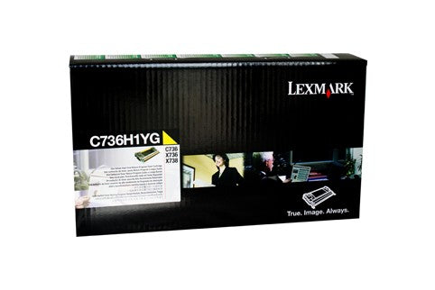 LEXMARK C736H1YG YELLOW TONER CARTRIDGE HIGH YIELD