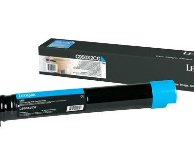 LEXMARK C950X2CG CYAN TONER CARTRIDGE HIGH YIELD