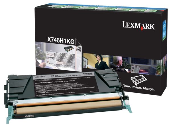 LEXMARK X746H1KG HIGH YIELD BLACK TONER CARTRIDGE HIGH YIELD