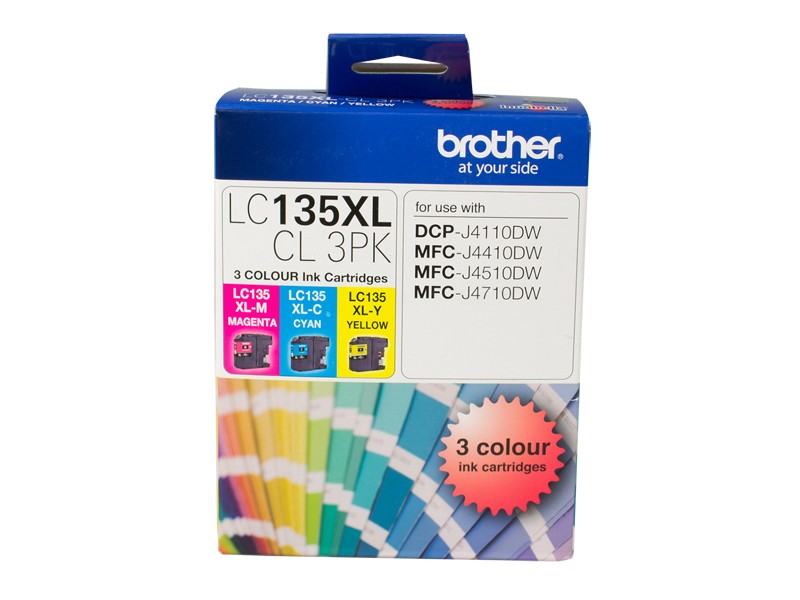 BROTHER LC135XL INK CARTRIDGES CMY COLOUR PACK