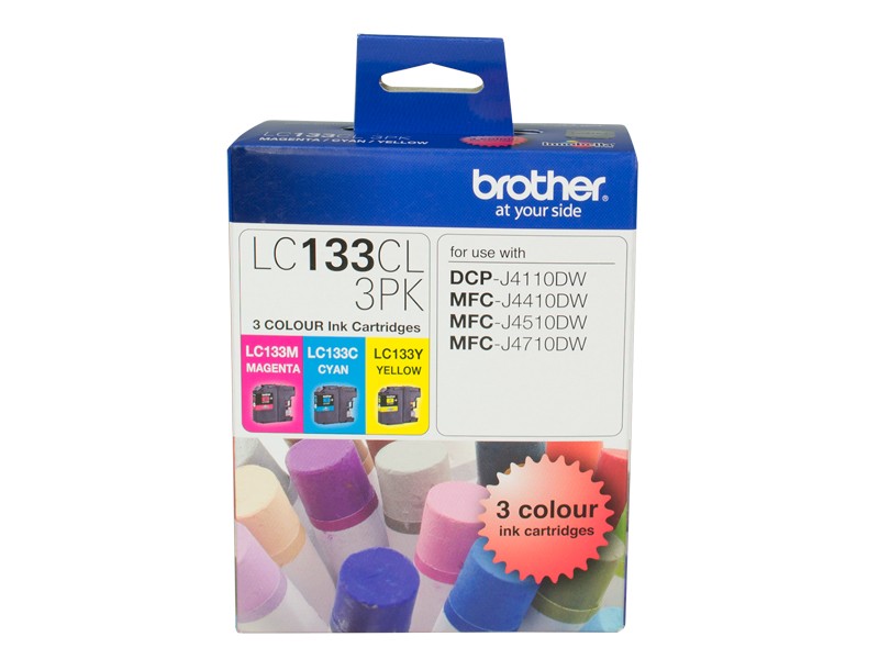 BROTHER LC133 INK CARTRIDGE CMY COLOUR PACK