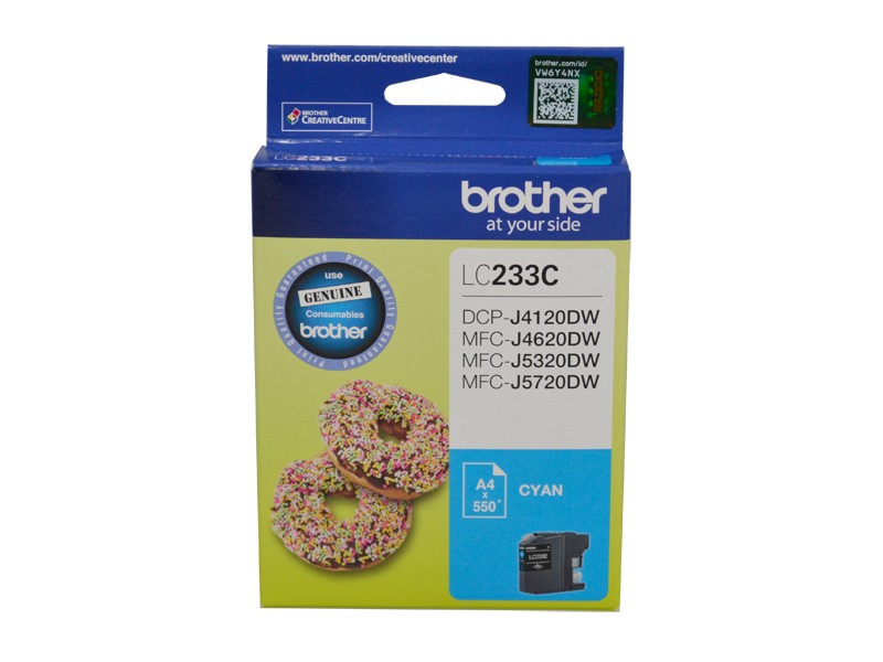 BROTHER LC233 CYAN INK CARTRIDGE