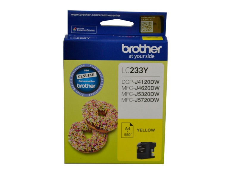 BROTHER LC233 YELLOW INK CARTRIDGE