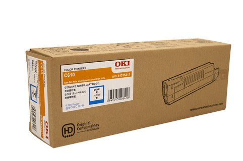 OKI 44315311 CYAN TONER CARTRIDGE C610