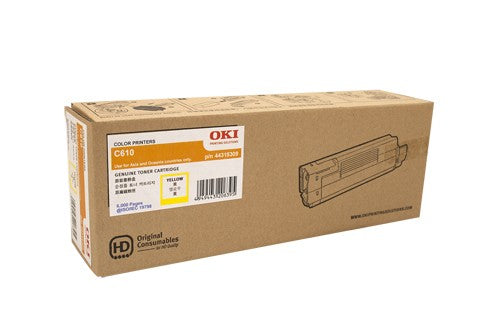 OKI 44315309 YELLOW TONER CARTRIDGE C610