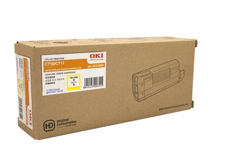 OKI 44318609 YELLOW TONER CARTRIDGE C710N C711N