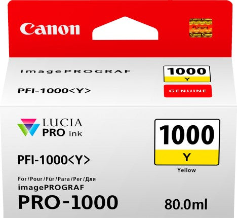 CANON PFI1000 YELLOW INK CARTRIDGE