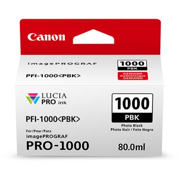 CANON PFI1000 PHOTO BLACK INK CARTRIDGE