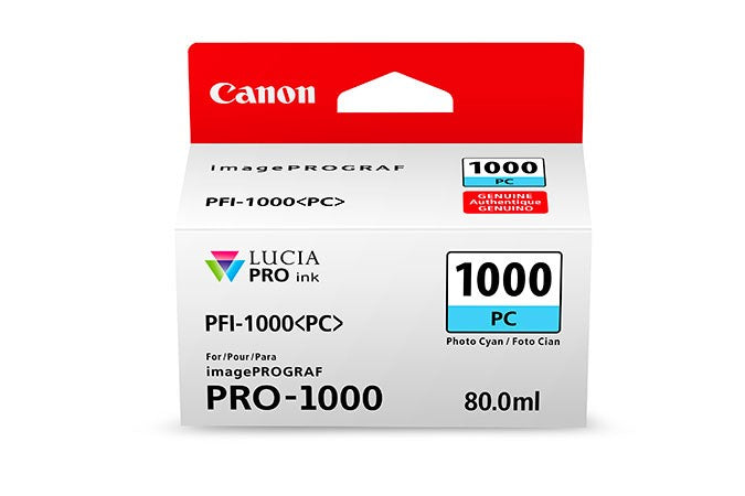 CANON PFI1000 PHOTO CYAN INK CARTRIDGE