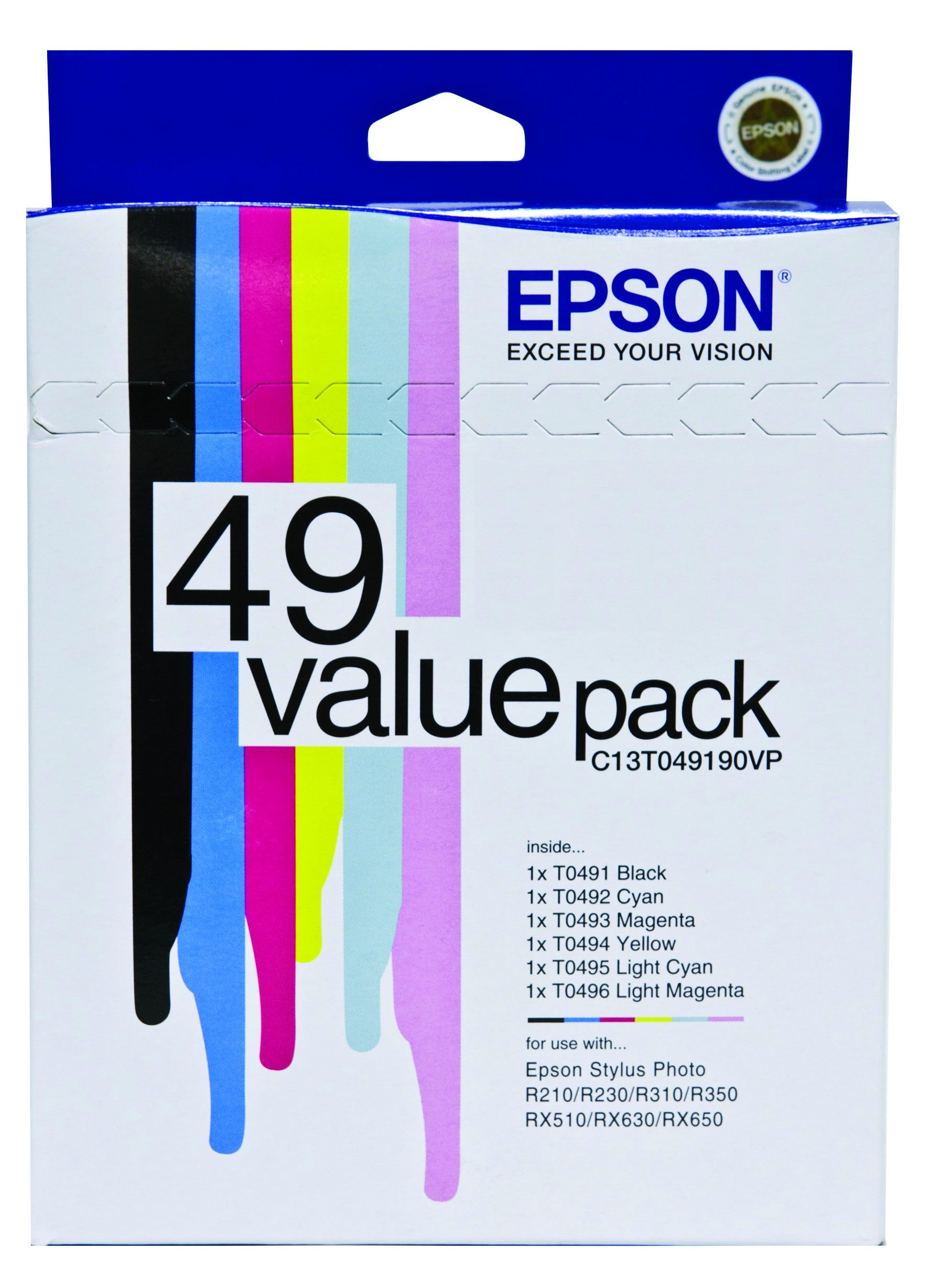 EPSON T049190VP INK CARTRIDGE VALUE PACK