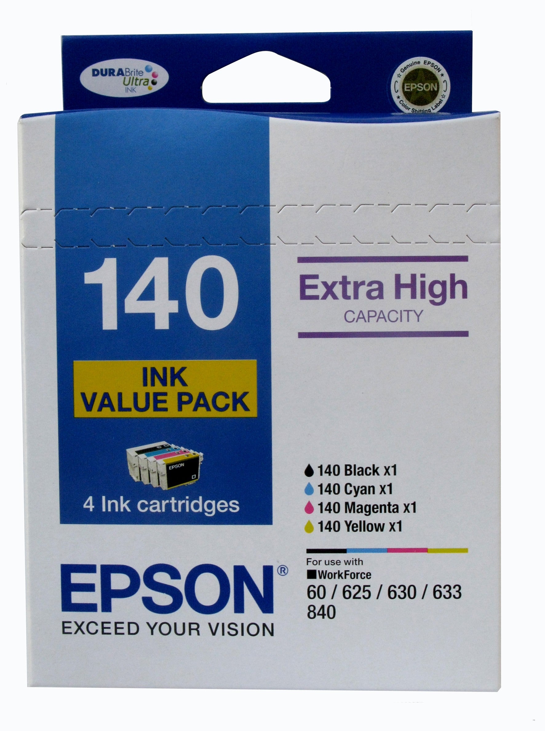 EPSON T1406 140 VALUE PACK BK C M Y INK CARTRIDGE