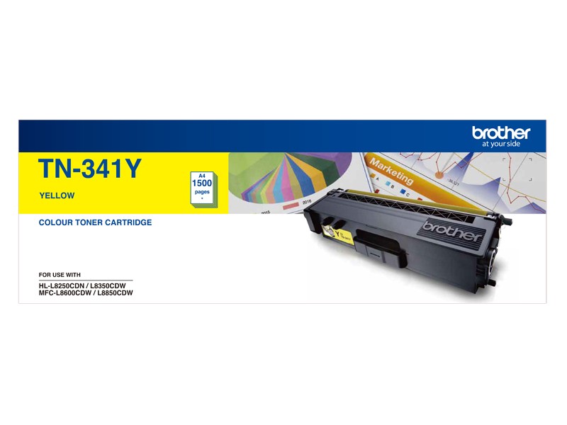 BROTHER TN341 YELLOW TONER CARTRIDGE STANDARD YIELD