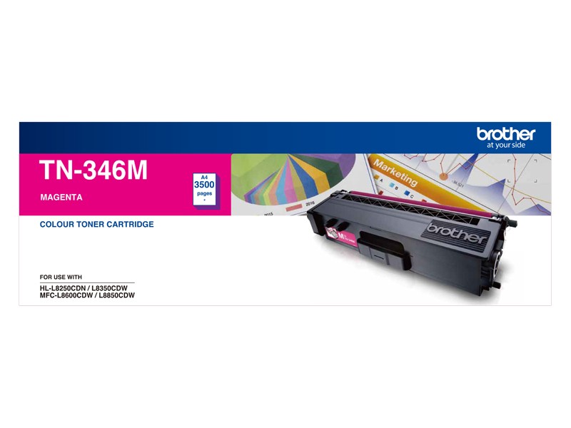 BROTHER TN346 MAGENTA TONER CARTRIDGE HIGH YIELD