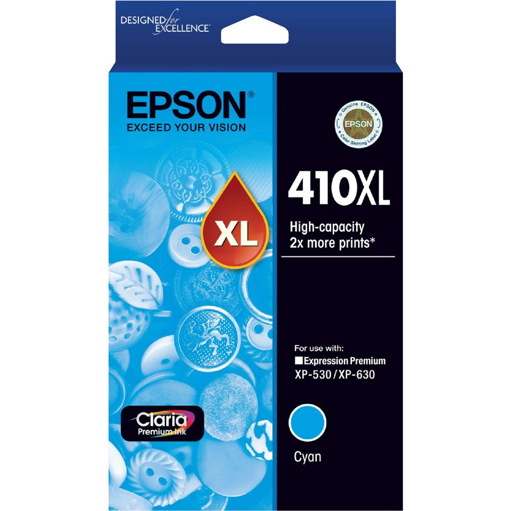 EPSON C13T340292 410XL HIGH YIELD CYAN INK CARTRIDGE