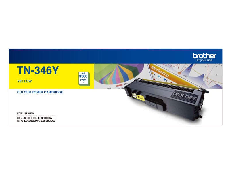 BROTHER TN346 YELLOW TONER CARTRIDGE HIGH YIELD