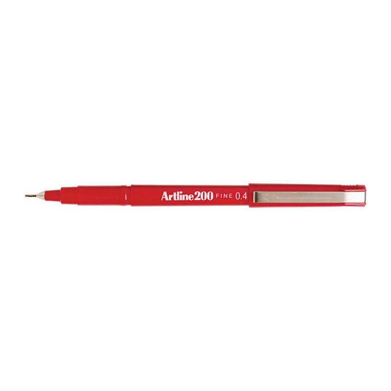 Artline 200 Fline Pen Red Bx12