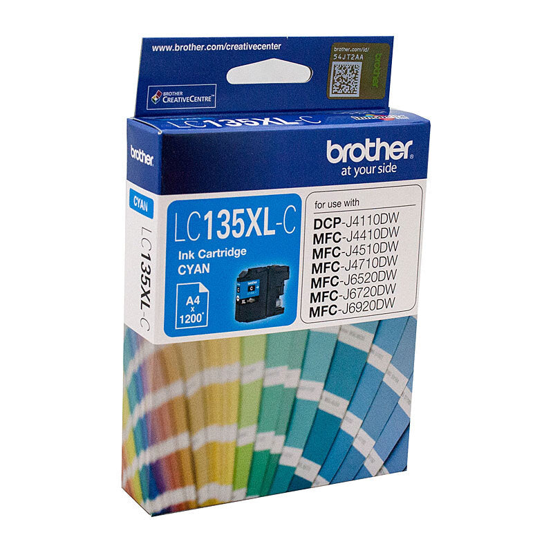 BROTHER LC135XL CYAN INK CARTRIDGE