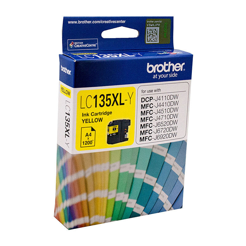 BROTHER LC135XL YELLOW INK CARTRIDGE