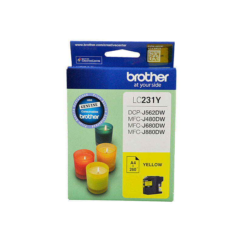 BROTHER LC231 YELLOW INK CARTRIDGE