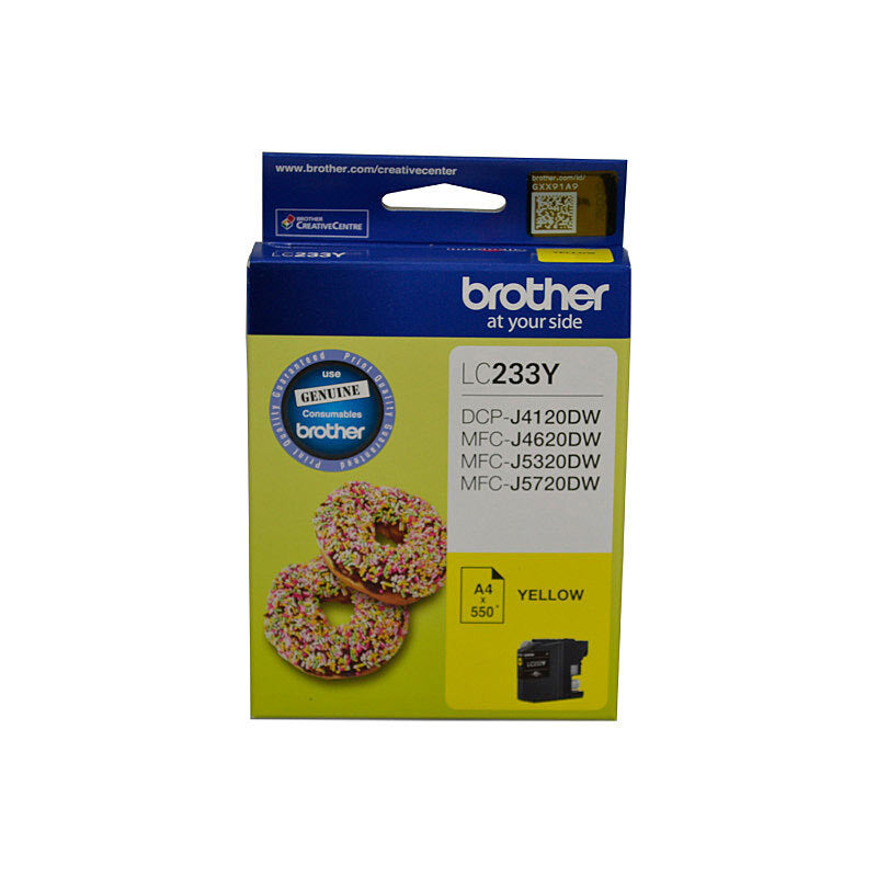 BROTHER LC233 YELLOW INK CARTRIDGE