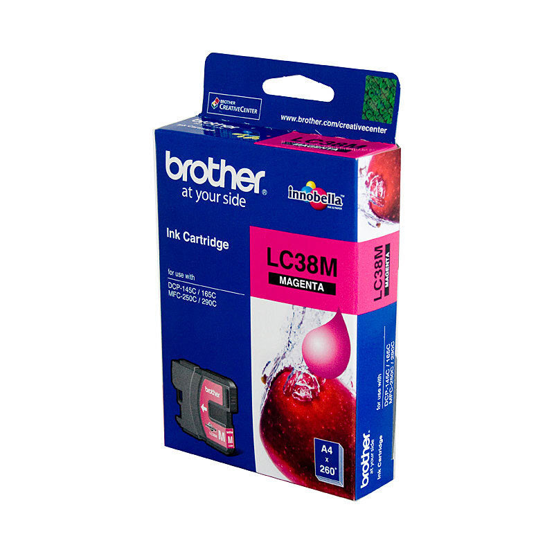 BROTHER LC38 MAGENTA INK CARTRIDGE