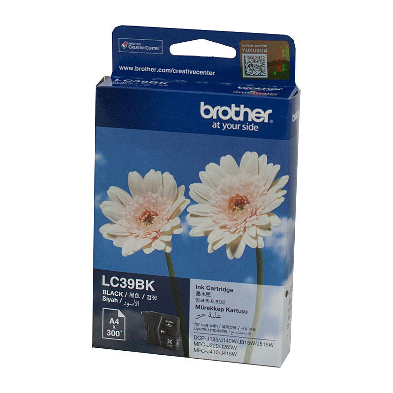 BROTHER LC39 BLACK INK CARTRIDGE