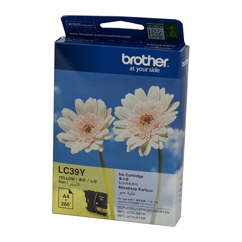 BROTHER LC39 YELLOW INK CARTRIDGE