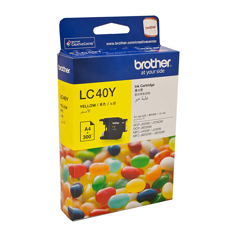 BROTHER LC40 YELLOW INK CARTRIDGE