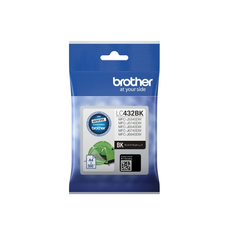 BROTHER LC432 BLACK INK CARTRIDGE