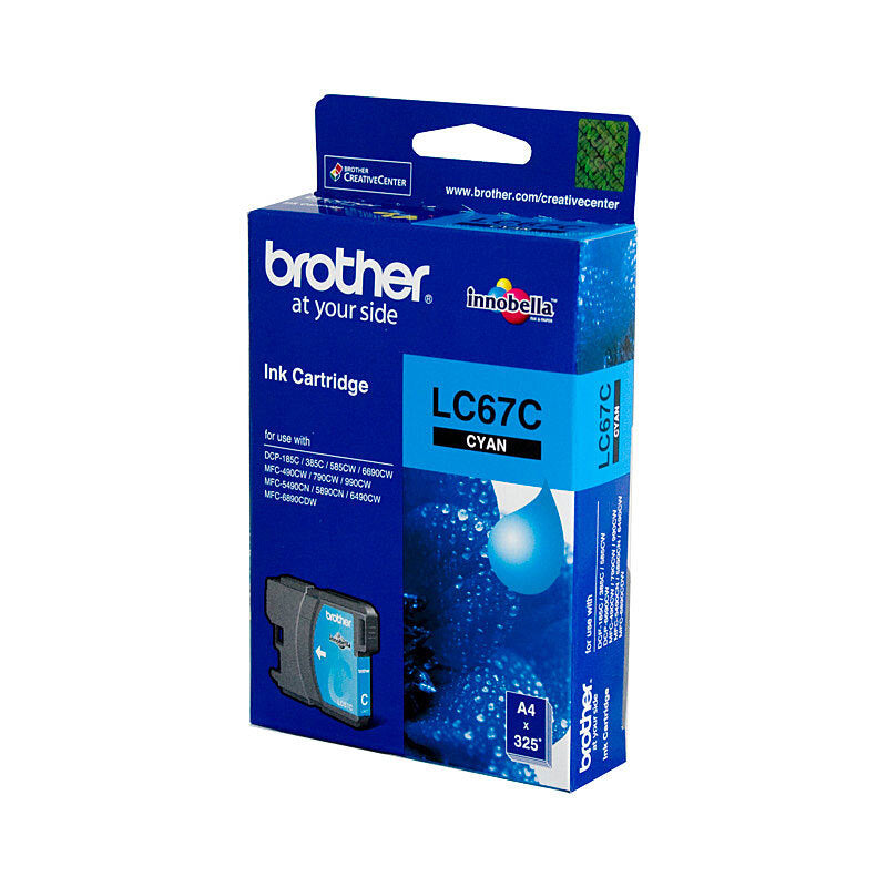 BROTHER LC67 CYAN INK CARTRIDGE