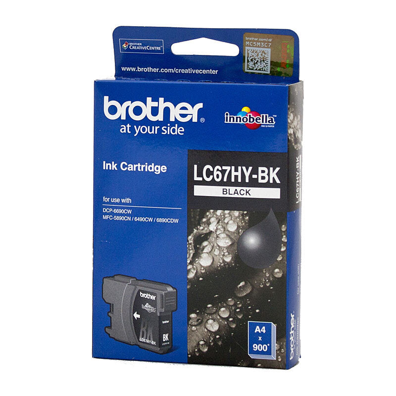 BROTHER LC67 HIGH YIELD BLACK INK CARTRIDGE