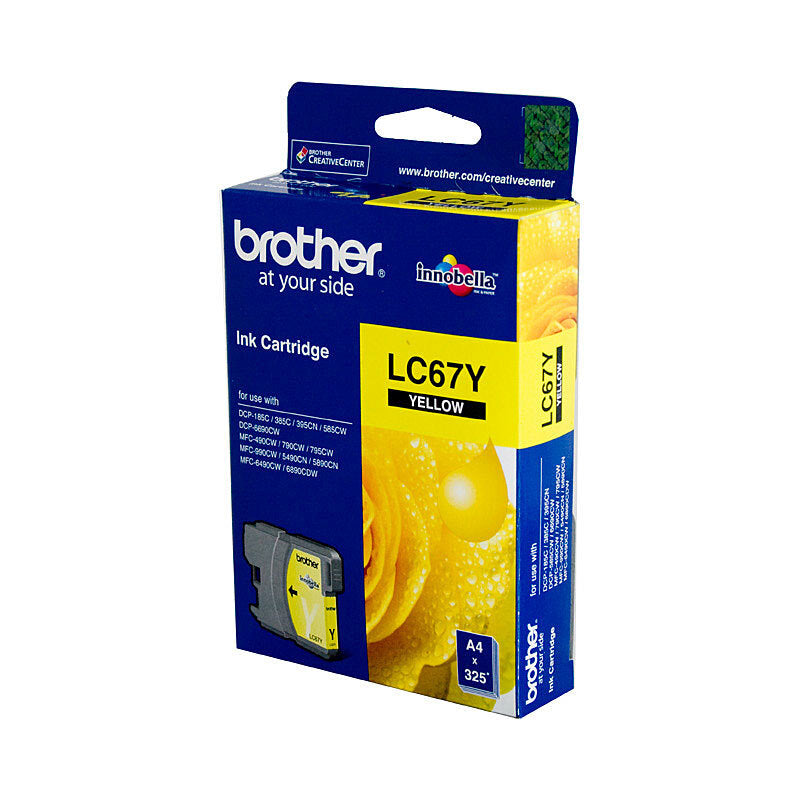 BROTHER LC67 YELLOW INK CARTRIDGE
