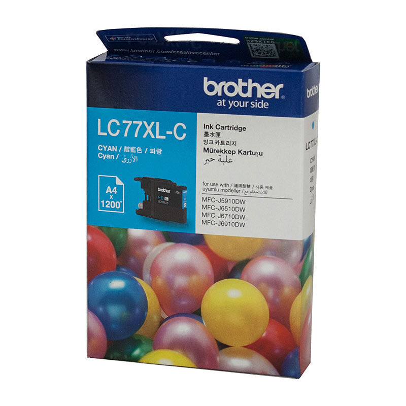 BROTHER LC77XL CYAN INK CARTRIDGE
