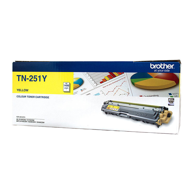BROTHER TN251 YELLOW TONER CARTRIDGE STANDARD YIELD