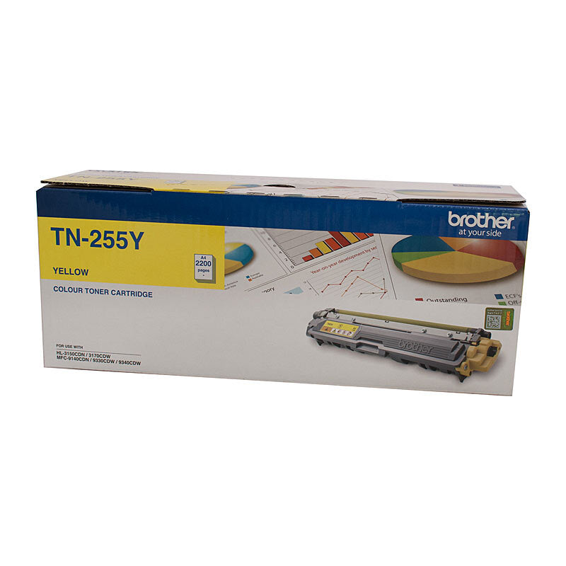 BROTHER TN255 YELLOW TONER CARTRIDGE HIGH YIELD