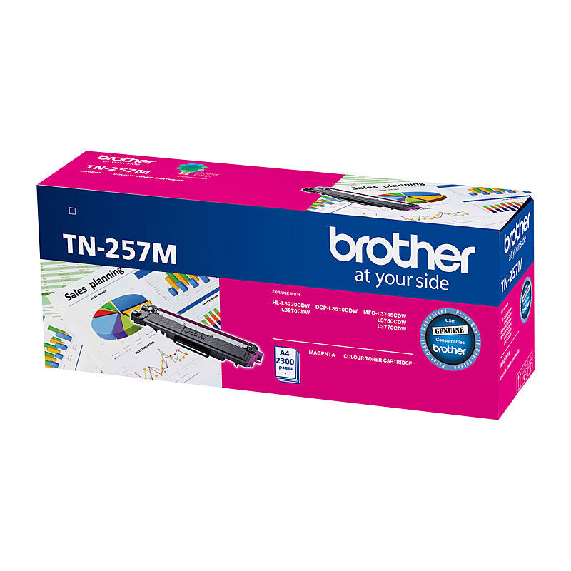 BROTHER TN257 MAGENTA LASER TONER CARTRIDGE