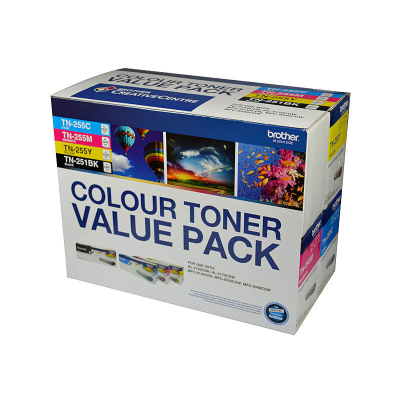 BROTHER TN251 BLACK AND TN255 C M Y VALUE PACK
