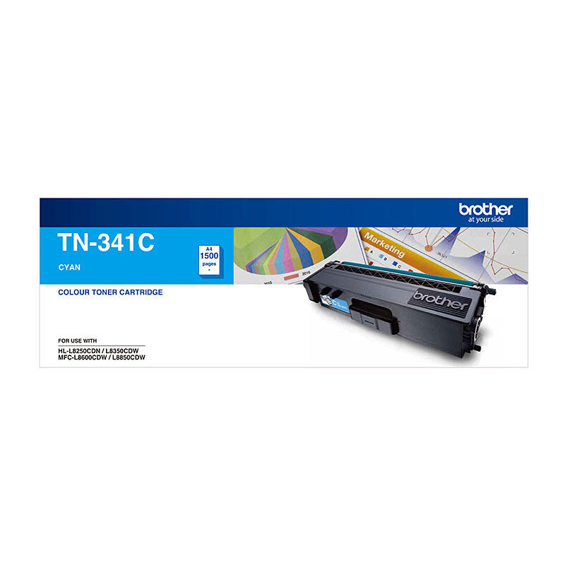 BROTHER TN341 CYAN TONER CARTRIDGE STANDARD YIELD