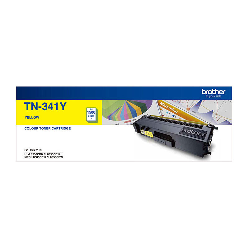 BROTHER TN341 YELLOW TONER CARTRIDGE STANDARD YIELD