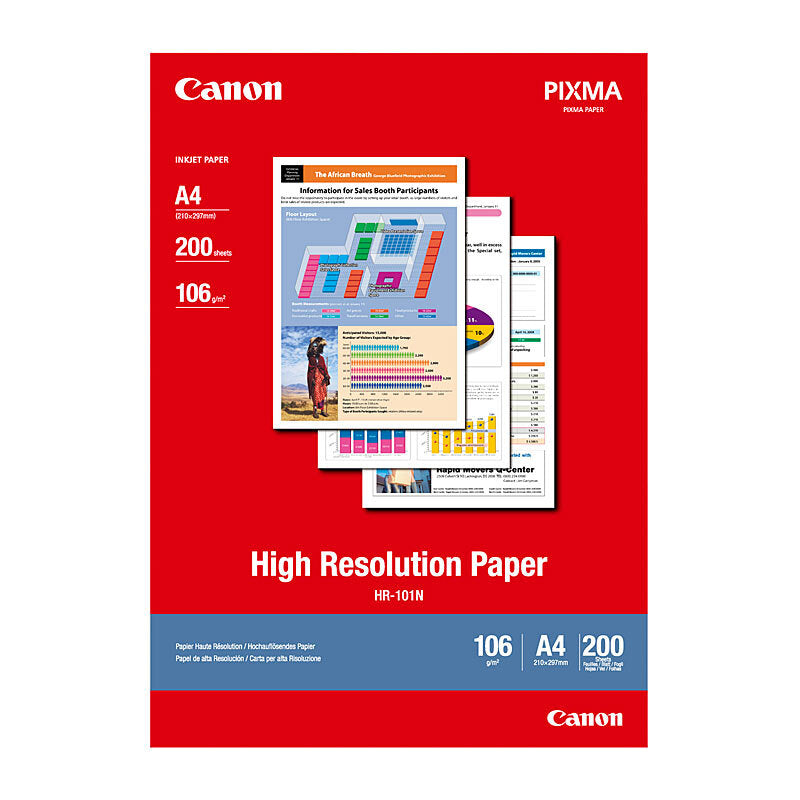 CANON PAPER HR101N A4 HIGH RES 200PK 110GSM