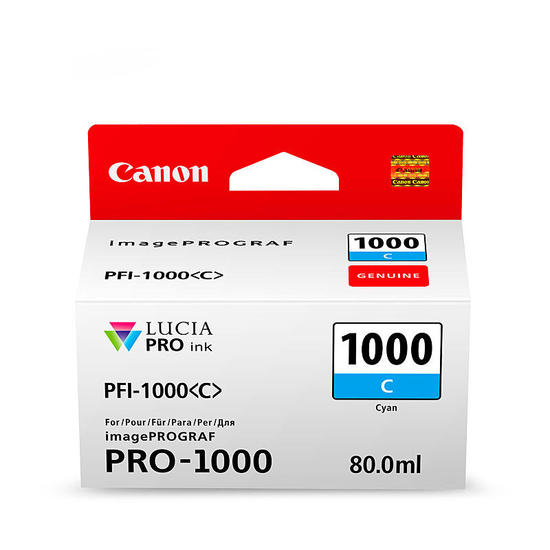 CANON PFI1000 CYAN INK CARTRIDGE