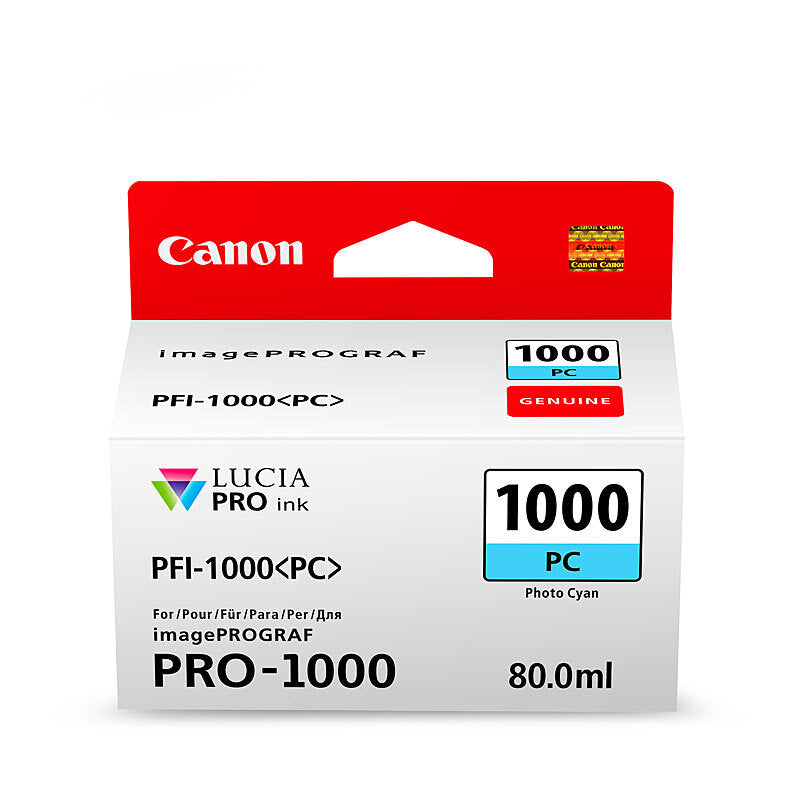 CANON PFI1000 PHOTO CYAN INK CARTRIDGE