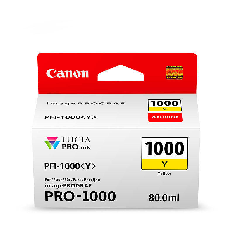 CANON PFI1000 YELLOW INK CARTRIDGE