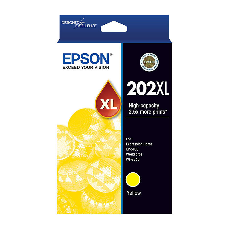 EPSON C13T02P492 202 YELLOW HIGH YIELD INK CARTRIDGE