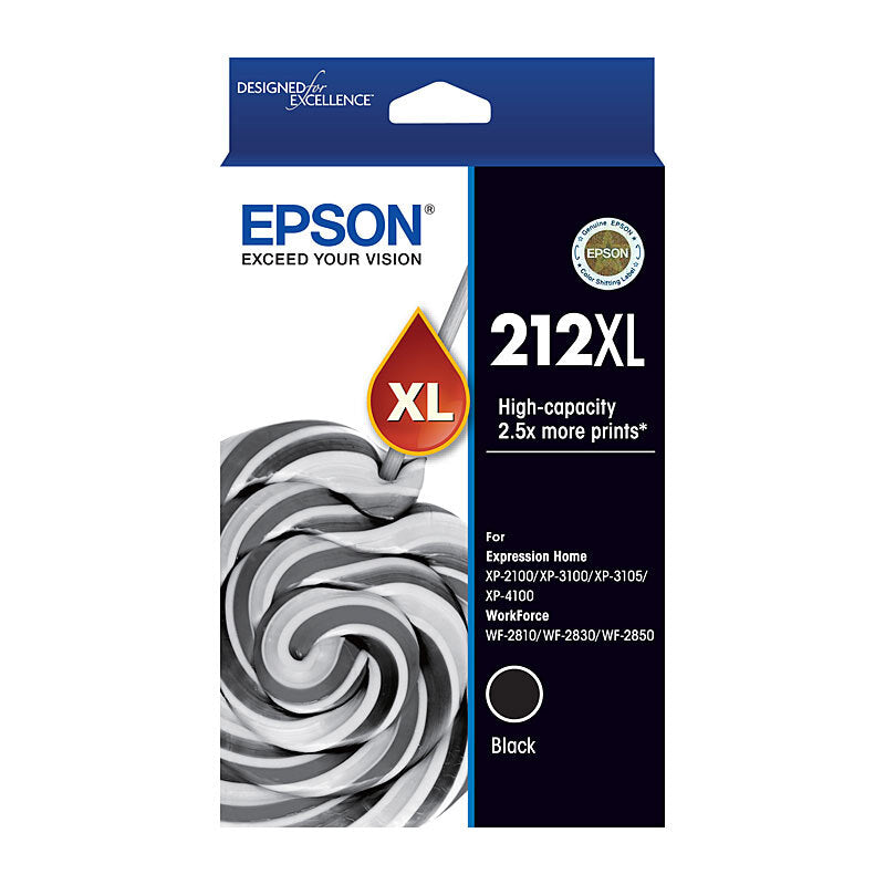 EPSON C13T02X192 212 HIGH YIELD BLACK INK CARTRIDGE